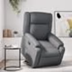 vidaXL Fauteuil inclinable Gris Similicuir
