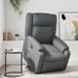 vidaXL Fauteuil inclinable Gris Similicuir