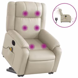 VidaXL 3205158, Simili-cuir, Crème, mousse, 110 kg, 770 mm, 950 mm