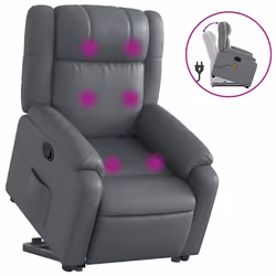 VidaXL 3205160, Simili-cuir, Gris, mousse, 110 kg, 770 mm, 950 mm