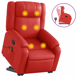 VidaXL 3205162, Simili-cuir, Rouge, mousse, 110 kg, 770 mm, 950 mm