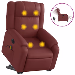 VidaXL 3205175, Simili-cuir, Rouge, mousse, 110 kg, 770 mm, 950 mm