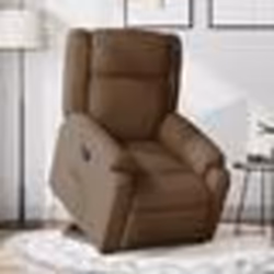 vidaXL Fauteuil inclinable Marron Tissu