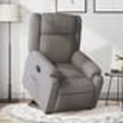 vidaXL Fauteuil inclinable taupe tissu