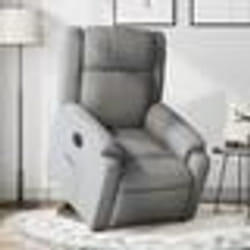 vidaXL Fauteuil inclinable électrique gris clair tissu