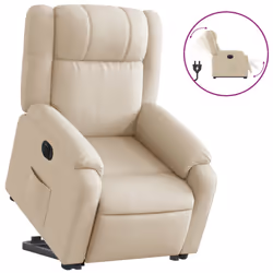 VidaXL 3205235, Tissu, Crème, mousse, 110 kg, 770 mm, 950 mm