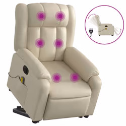 VidaXL 3205272, Simili-cuir, Crème, mousse, 110 kg, 780 mm, 920 mm