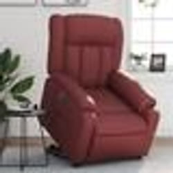 vidaXL Fauteuil inclinable électrique rouge bordeaux similicuir