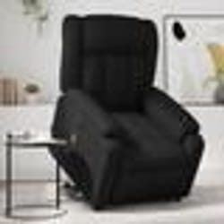 vidaXL Fauteuil inclinable de massage électrique noir similicuir