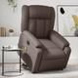 vidaXL Fauteuil inclinable de massage électrique marron similicuir