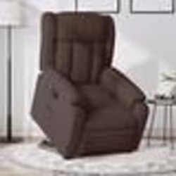 vidaXL Fauteuil inclinable marron foncé tissu