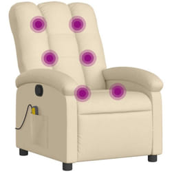 Vidaxl - Fauteuil de massage inclinable crème tissu