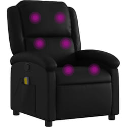 Vidaxl - Fauteuil de massage inclinable noir similicuir