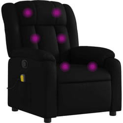 Fauteuil de massage inclinable noir similicuir vidaXL