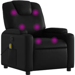 Vidaxl - Fauteuil de massage inclinable noir similicuir