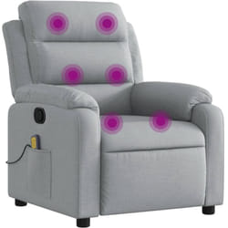 Vidaxl - Fauteuil inclinable de massage gris clair tissu