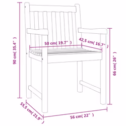 VidaXL 3206274 chaise d'extérieur Terrace Bois d'acacia - Vue supplémentaire 8