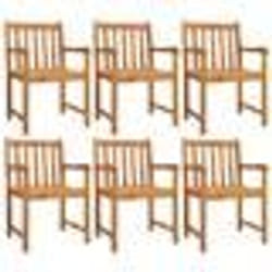 vidaXL Ensemble à manger de jardin 7 pcs Bois d'acacia solide