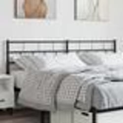 vidaXL Tête de lit métal noir 160 cm