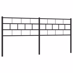 VidaXL 355695, Noir, Acier, 180 cm, 1870 mm, 90 cm, 30 mm