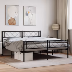 Si vous recherchez un cadre de lit robuste pour votre chambre à coucher, ce cadre de lit en métal classique au design élégant ...