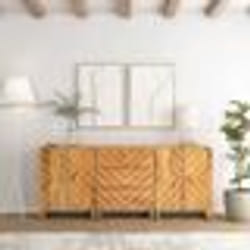 vidaXL Armoires latérales 3 pcs marron et noir 60x33,5x75 cm