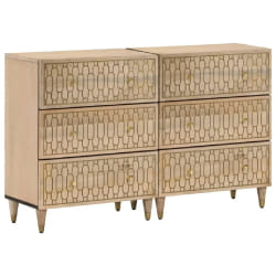 vidaXL Armoires latérales 2 pcs - Bois massif de manguier