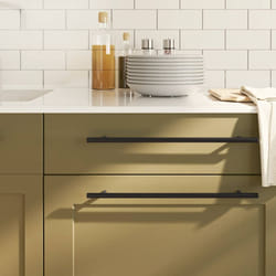 Vidaxl - Poignées d'armoire 5 pcs noir 320 mm acier inoxydable