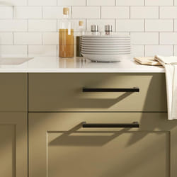 Vidaxl - Poignées d'armoire 5 pcs noir 192 mm acier inoxydable