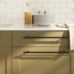 Vidaxl - Poignées d'armoire 5 pcs noir 320 mm acier inoxydable