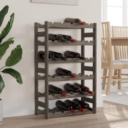 Vidaxl - Casier à bouteilles pour 30 bouteilles gris bois pin solide