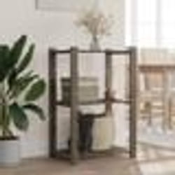 vidaXL Support de rangement à 3 niveaux gris 60x38x90 cm bois de pin