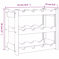 VidaXL 373388 porte-bouteilles Bois Marron - Vue supplémentaire 7