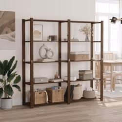 Cette étagère de rangement en bois est une solution idéale pour le stockage domestique et commercial, offrant beaucoup d'espa ...