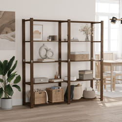 Support de rangement à 5 niveaux marron 170x38x170 cm bois pin - Vidaxl