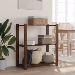 Cette étagère de rangement en bois est une solution idéale pour le stockage domestique et commercial, offrant beaucoup d'espa ...