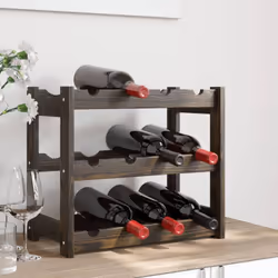 Rangez, vieillissez et présentez votre vin avec style grâce à ce casier à bouteilles en bois ! Bois de pin massif : cette éta ...