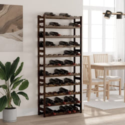 Vidaxl - Casier à bouteilles pour 77 bouteilles noir bois pin solide