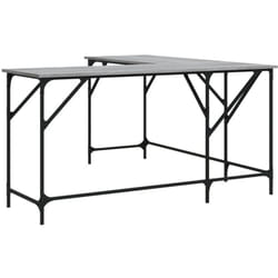 Bureau sonoma gris 149x149x75 cm bois d'ingénierie