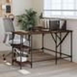 vidaXL Bureau chêne marron 139x139x75 cm bois d'ingénierie
