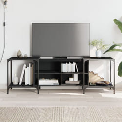 Vidaxl - Meuble tv noir 153x37x50 cm bois d'ingénierie