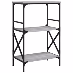 VidaXL 837615, Gris, Chêne, Métal, Bois, 590 mm, 350 mm, 905 mm