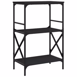 VidaXL 837617, Noir, Métal, Bois, 590 mm, 350 mm, 1320 mm