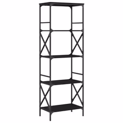 VidaXL 837622, Noir, Métal, Bois, 590 mm, 350 mm, 1710 mm