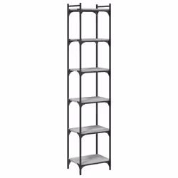 VidaXL 837645, Gris, Chêne, Métal, Bois, 400 mm, 300 mm, 1880 mm