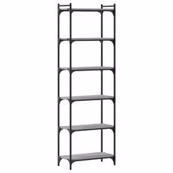 VidaXL 837685, Gris, Chêne, Métal, Bois, 800 mm, 300 mm, 1880 mm