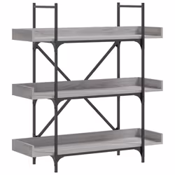 VidaXL 837690, Gris, Chêne, Métal, Bois, 1000 mm, 330 mm, 1085 mm