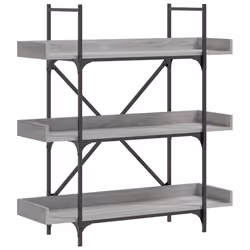 VidaXL 837695, Gris, Chêne, Métal, Bois, 1000 mm, 330 mm, 1455 mm