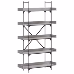 VidaXL 837700, Gris, Chêne, Métal, Bois, 1000 mm, 330 mm, 1805 mm