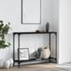 vidaXL Table console noir 101x30,5x75 cm bois d'ingénierie
